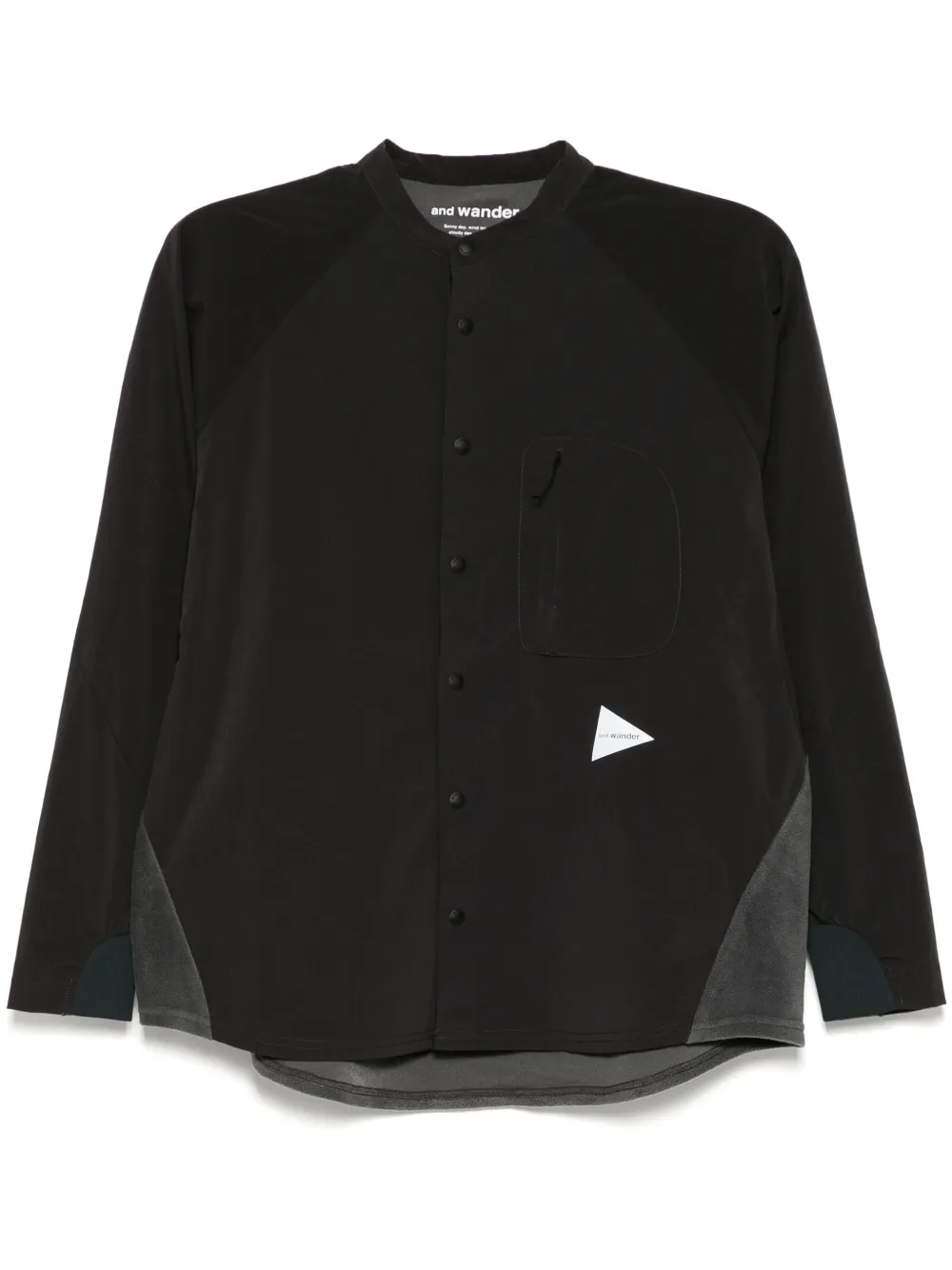 band-collar shirt