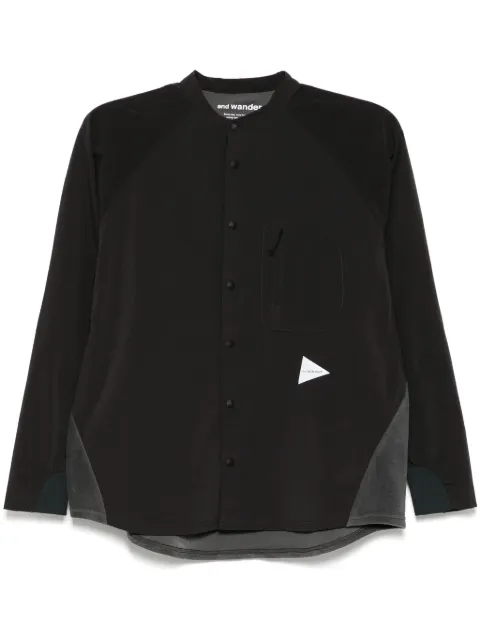 and Wander band-collar shirt