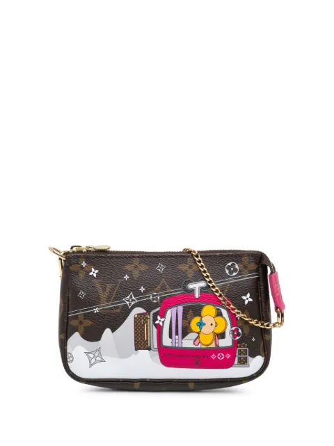 Louis Vuitton Pre-Owned 2019 Monogram Christmas Animation Mini Courchevel Pochette Accessories handbag