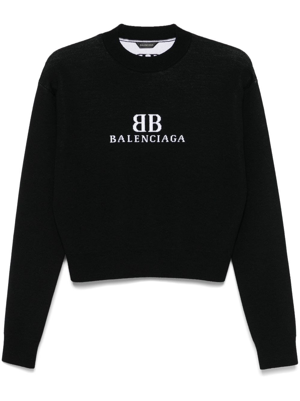 Balenciaga jacquard-logo sweater - Black