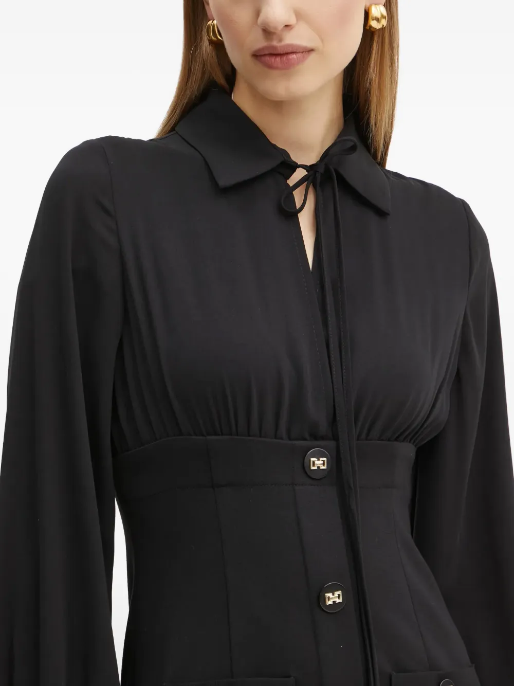 LIU JO Jurk met knoopdetail Zwart