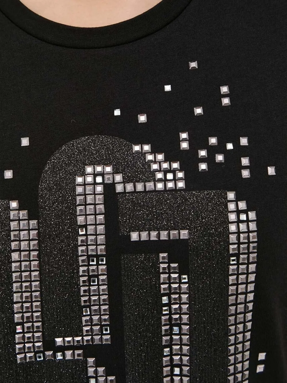 LIU JO T-shirt verfraaid met kristallen Zwart