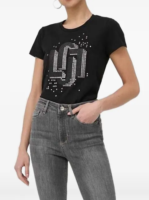 LIU JO embellished logo-detail T-shirt