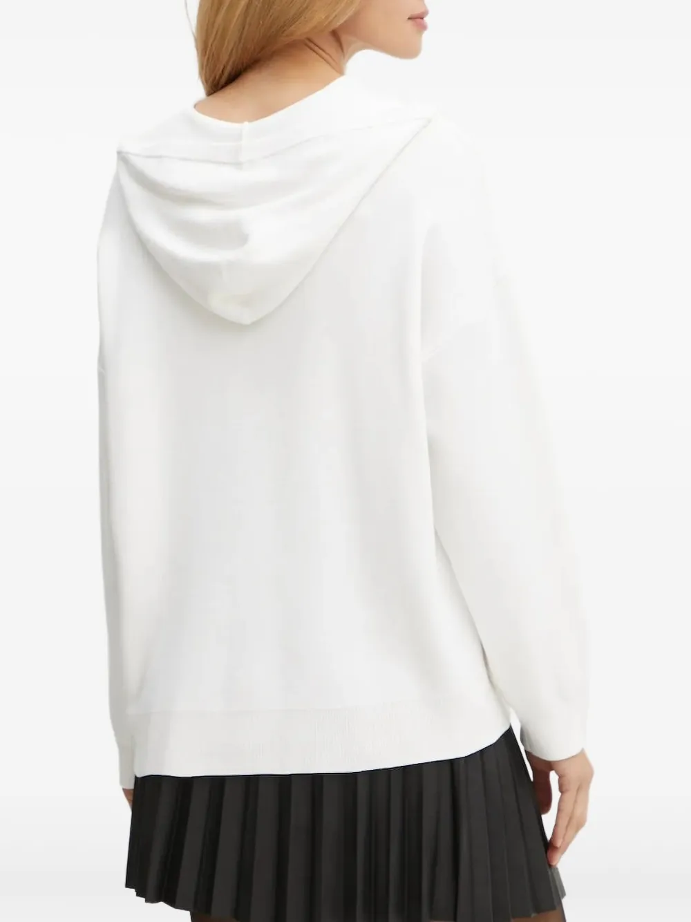LIU JO logo-embroidered hoodie - Wit