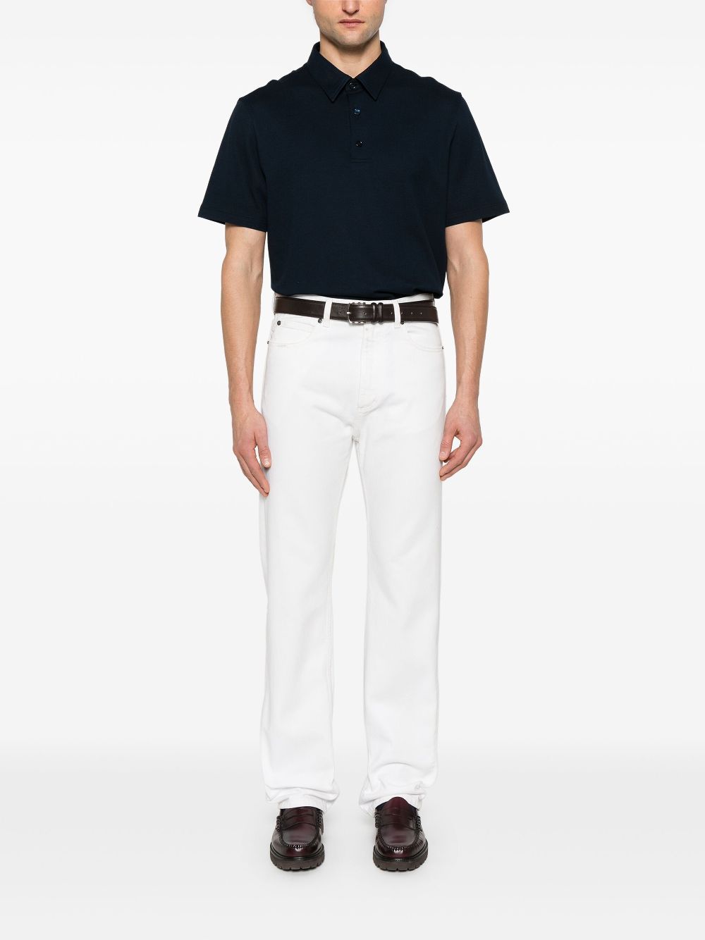 Brioni Piqué poloshirt - Blauw