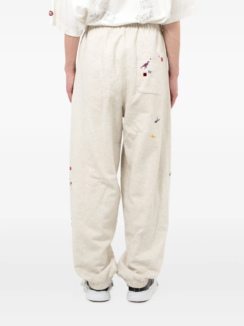 Miharayasuhiro Sticker Graphic-print Track Pants In White