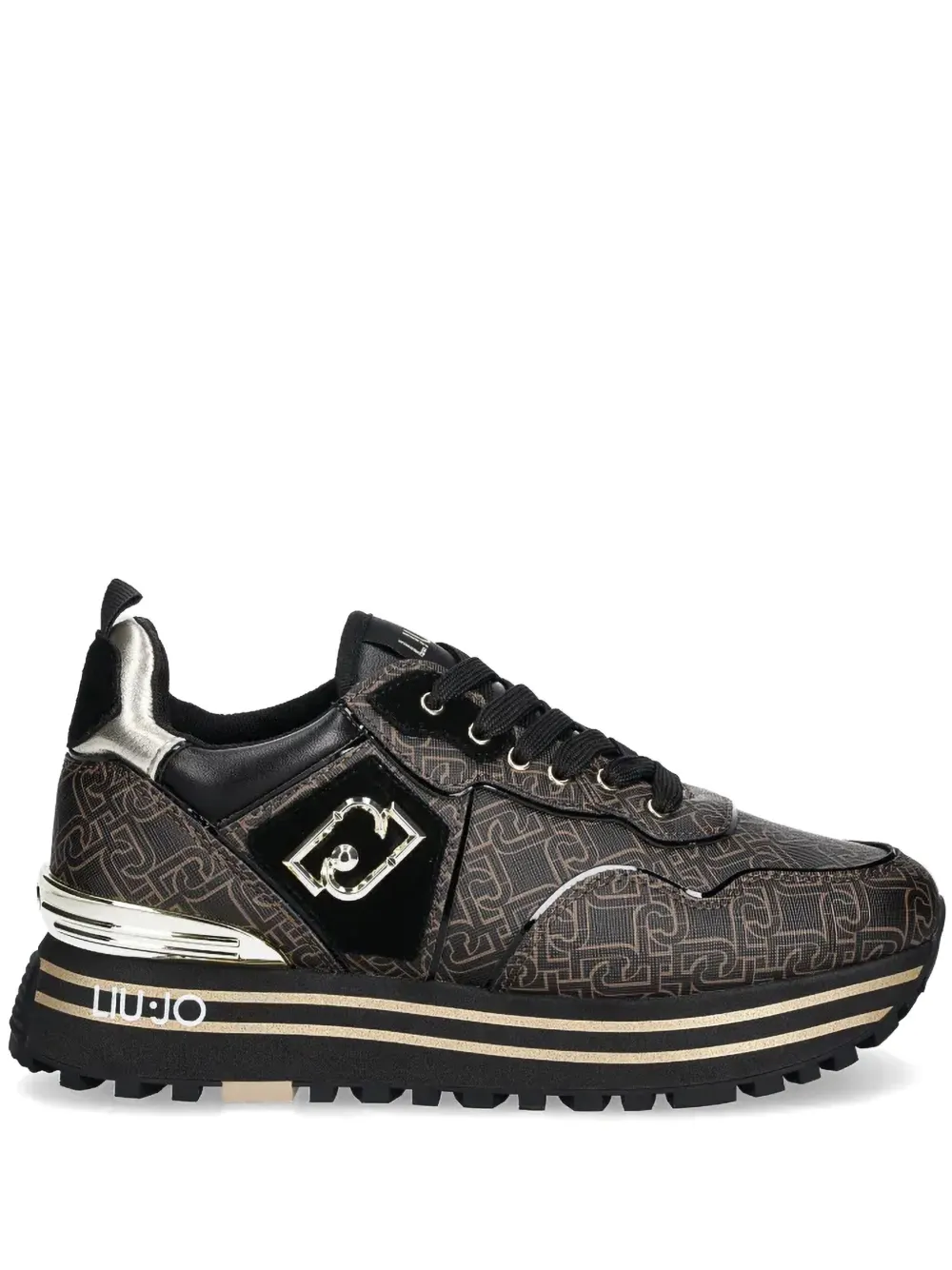 LIU JO monogram-pattern sneakers Brown