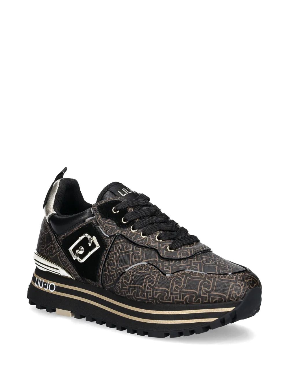 LIU JO monogram-pattern sneakers - Bruin