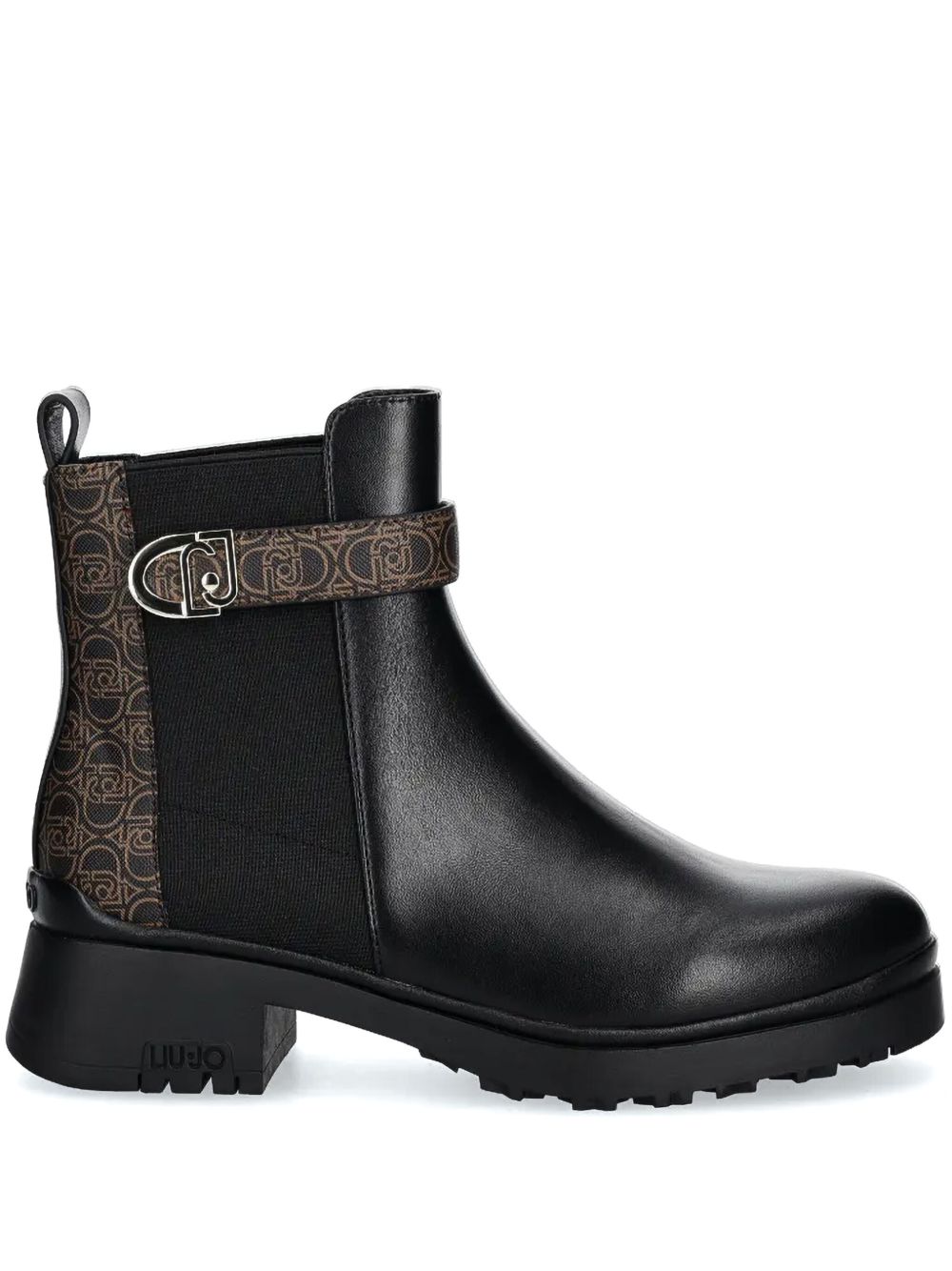 LIU JO monogram-pattern boots Black