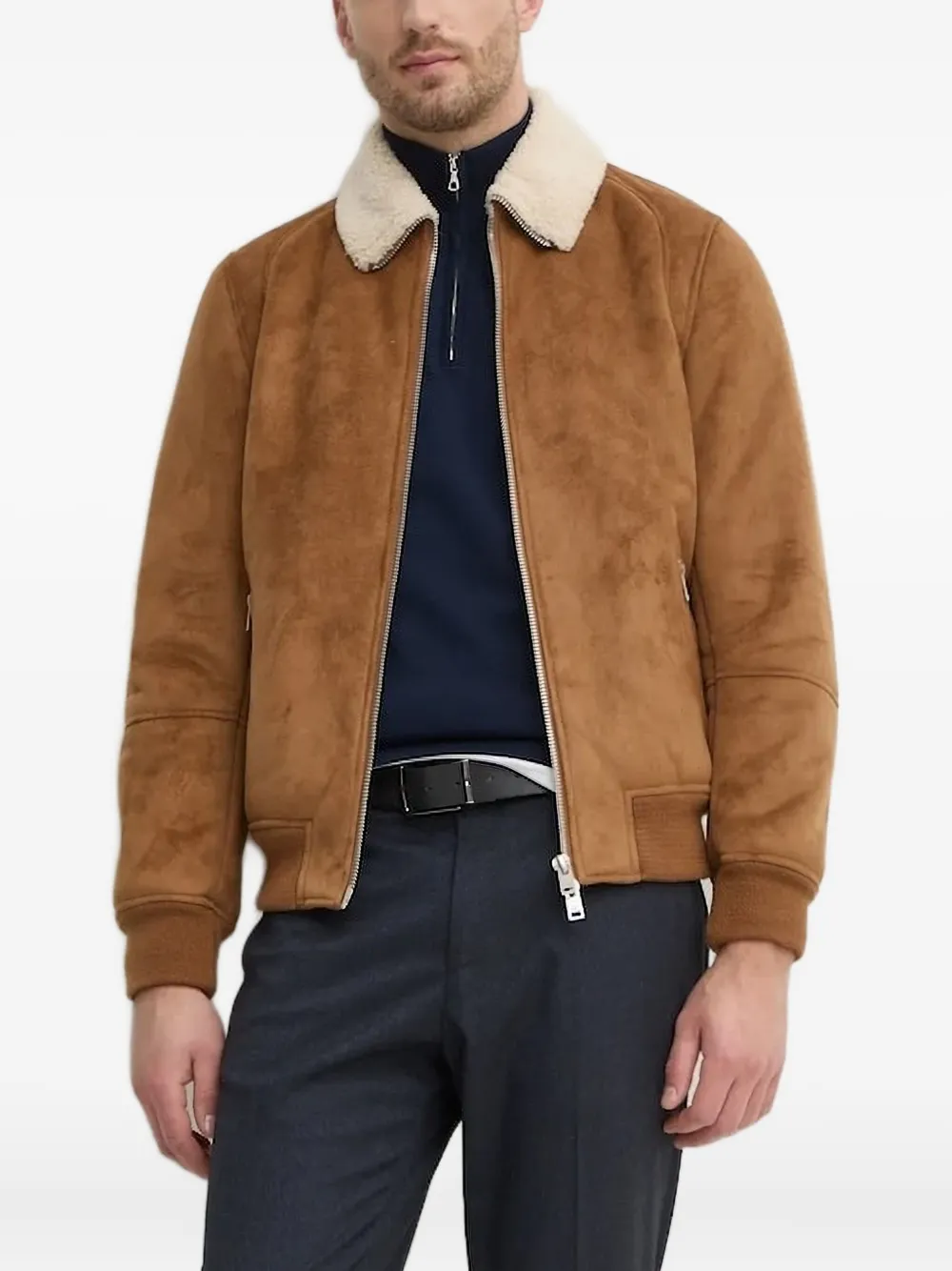 LIU JO sherpa-collar jacket Bruin