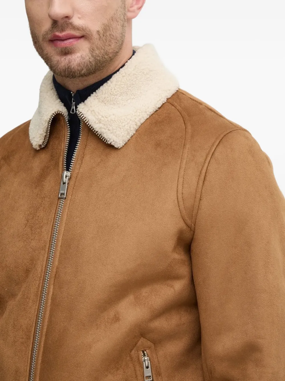 LIU JO sherpa-collar jacket Bruin