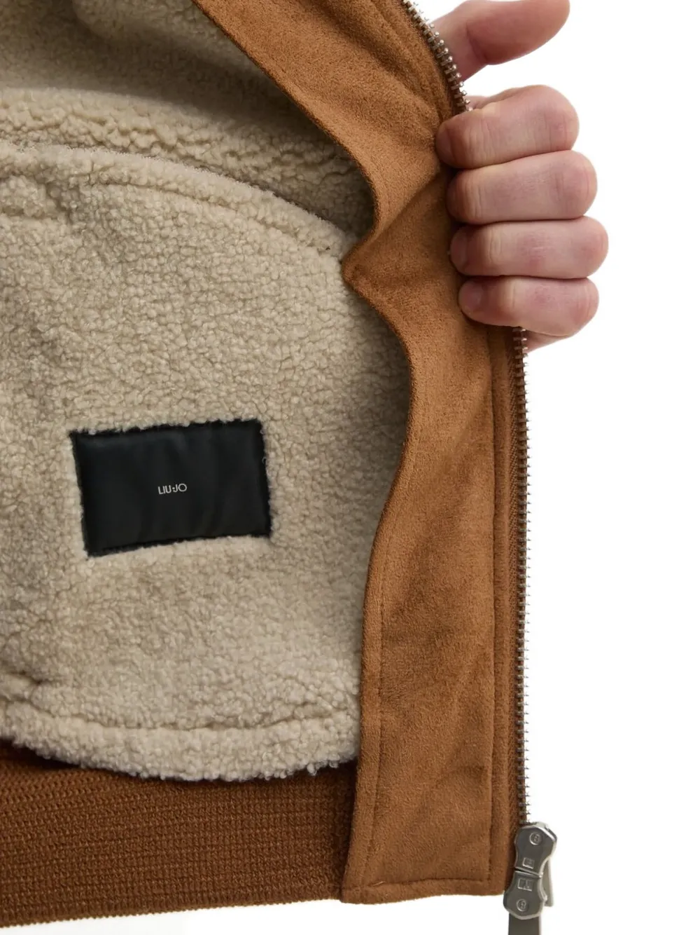 LIU JO sherpa-collar jacket Bruin