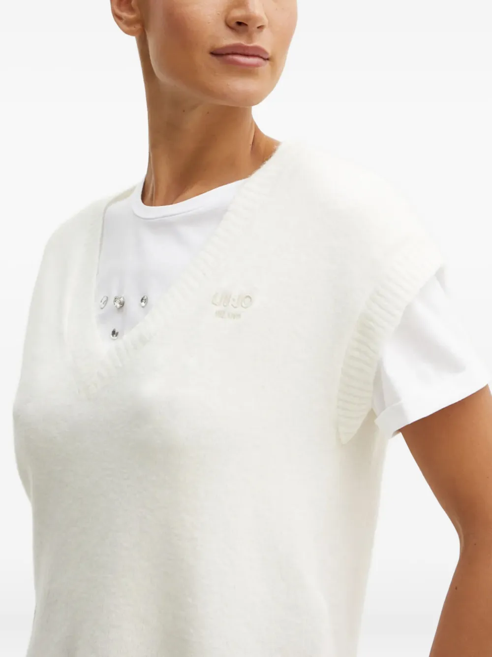 Liu •jo V-neck Vest In White
