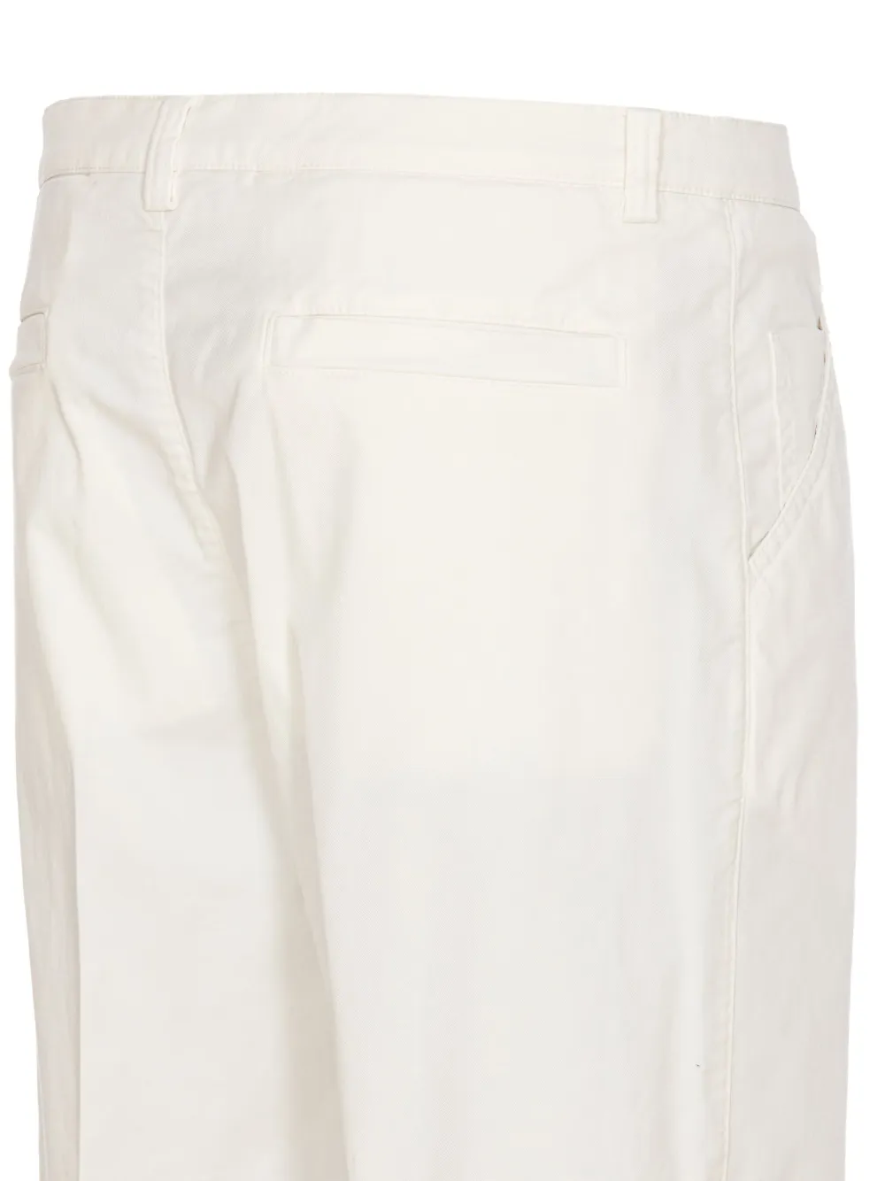 Brunello Cucinelli Broek met geplooid detail Wit