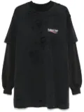 Balenciaga destroyed layered T-shirt - Black