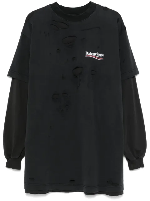 Balenciaga destroyed layered T-shirt 