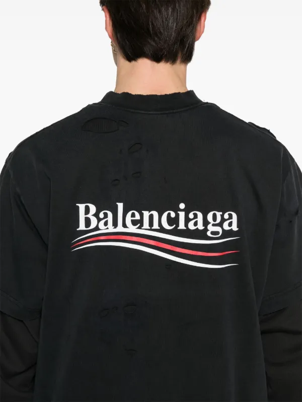 Balenciaga レイヤード Tシャツ | ブラック | FARFETCH JP