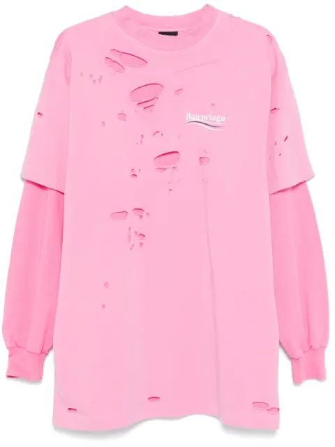 Balenciaga 仿旧分层式T恤