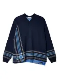Craig Green striped V-neck sweater - Blue