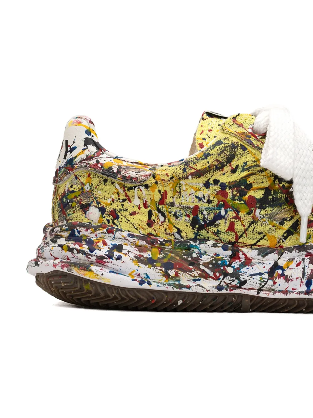 Maison MIHARA YASUHIRO Blakey sneakers met verfspatten Geel