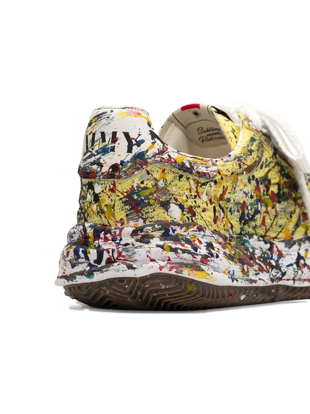 Maison MIHARA YASUHIRO Blakey sneakers met verfspatten Geel