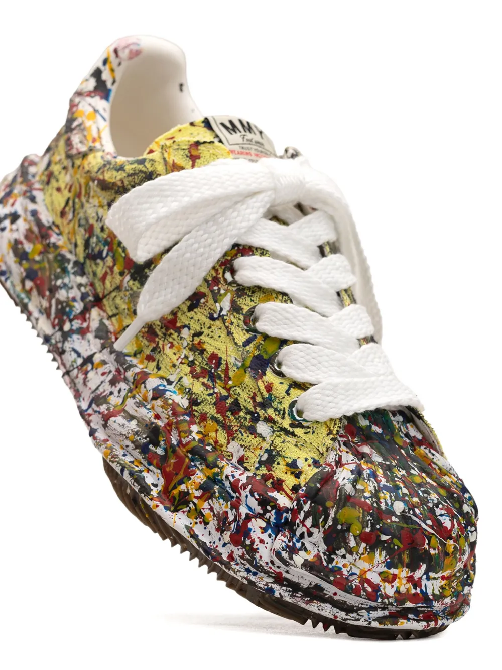 Maison MIHARA YASUHIRO Blakey sneakers met verfspatten Geel
