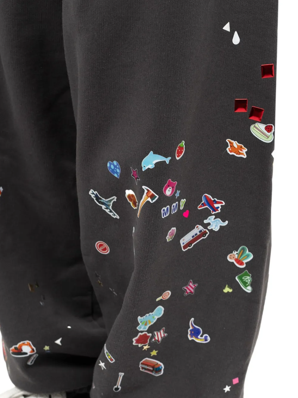 Maison MIHARA YASUHIRO Joggingbroek met borduurwerk Zwart
