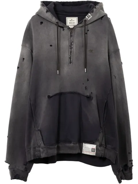 Maison MIHARA YASUHIRO hoodie efecto envejecido