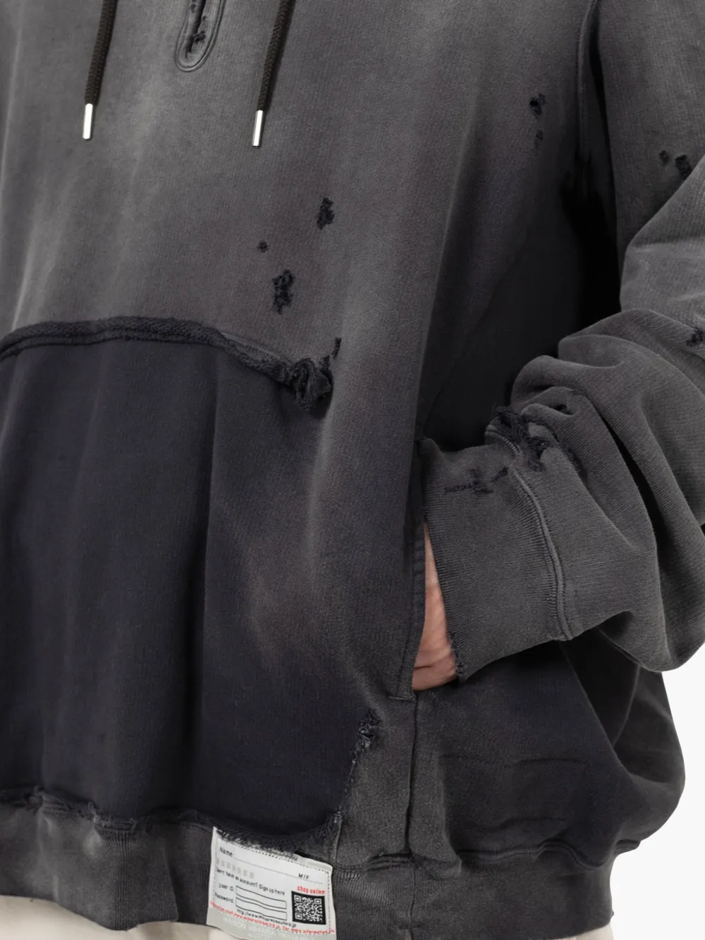 Maison MIHARA YASUHIRO distressed-effect Hoodie | Black