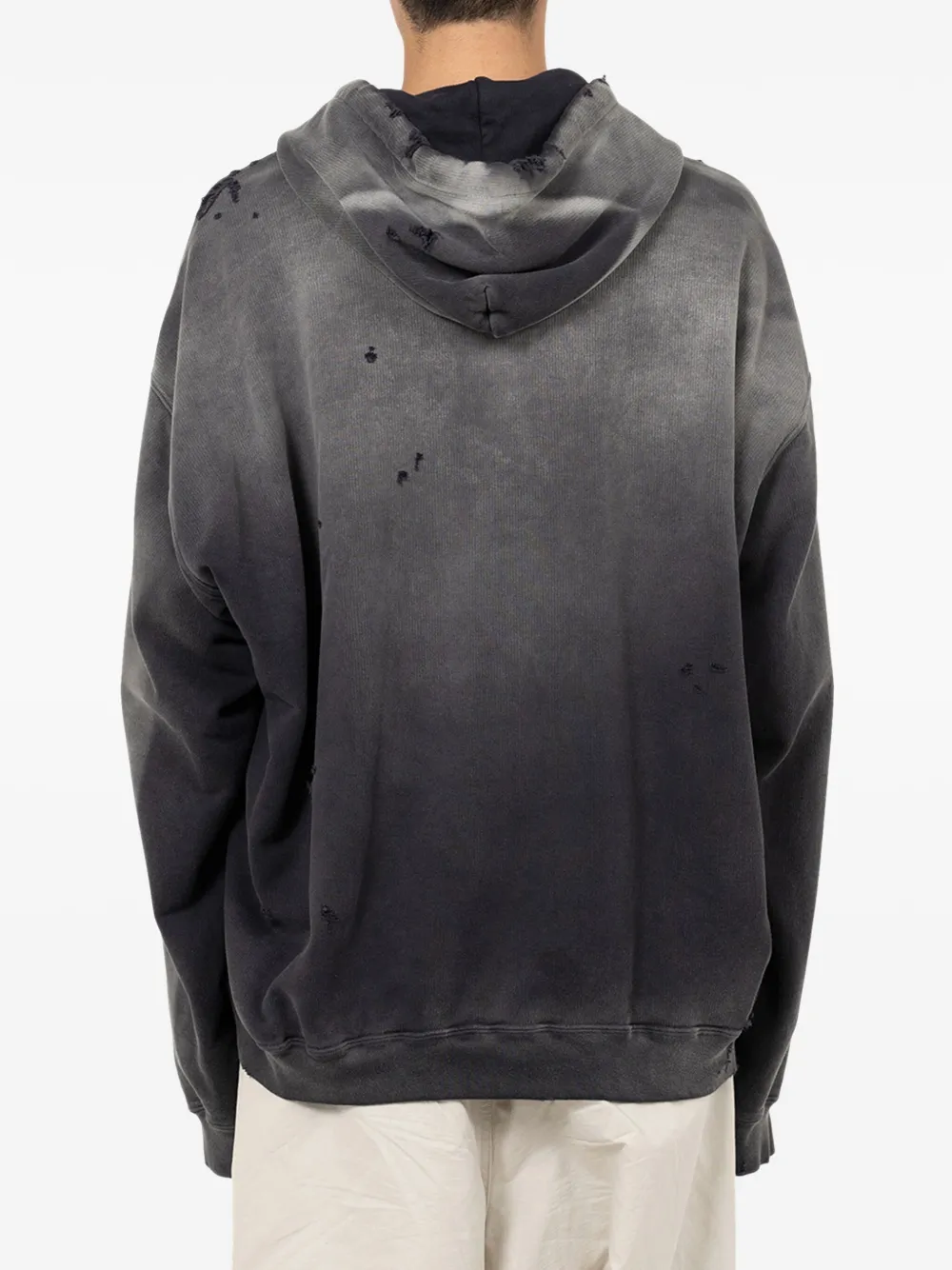 Maison MIHARA YASUHIRO Hoodie met gerafeld effect Zwart