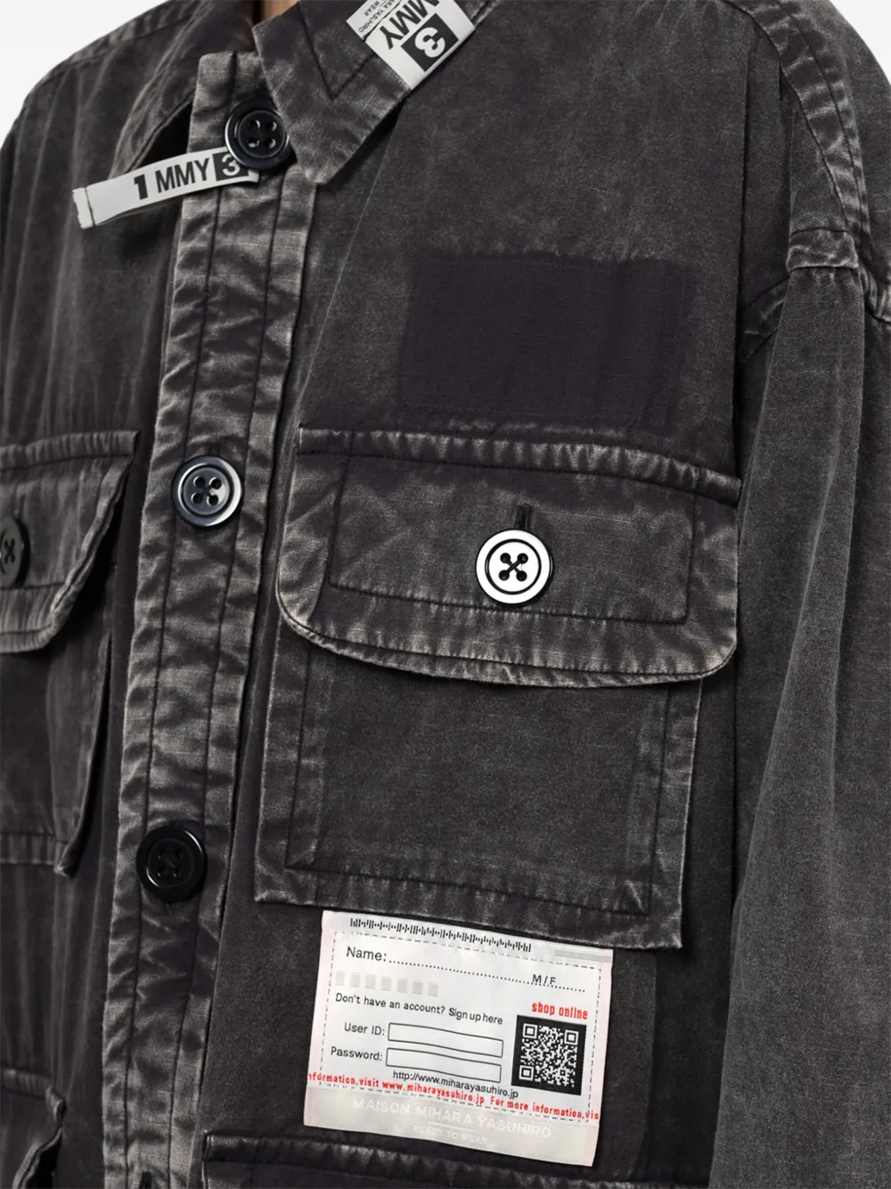 Maison MIHARA YASUHIRO Amateur Sewn overhemd Grijs
