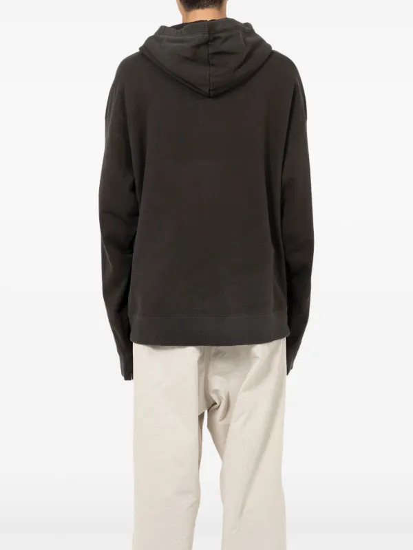 Maison MIHARA YASUHIRO Smiely face-print Distressed Hoodie