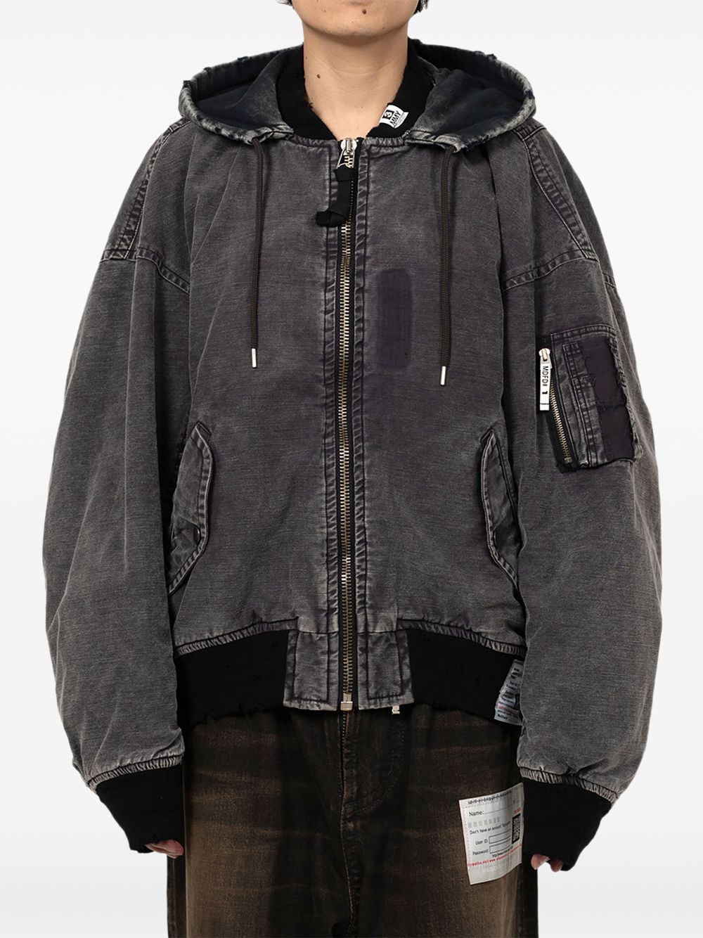 Maison MIHARA YASUHIRO double layered flight jacket - Grey