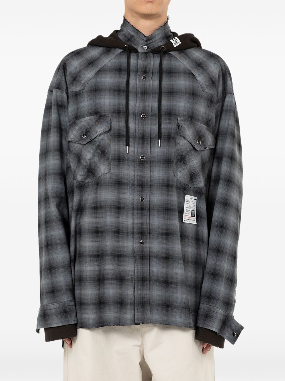 Maison MIHARA YASUHIRO hooded shirt - Grey