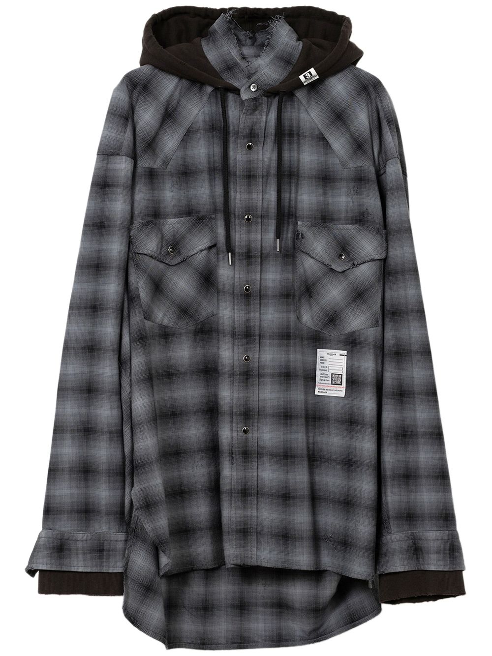 Maison MIHARA YASUHIRO hooded shirt - Grey