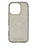 Karl Lagerfeld Ikon Rhinestone iPhone 16 Pro case - Black