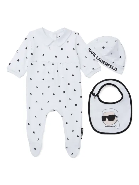 Karl Lagerfeld Kids logo-print babygrow set