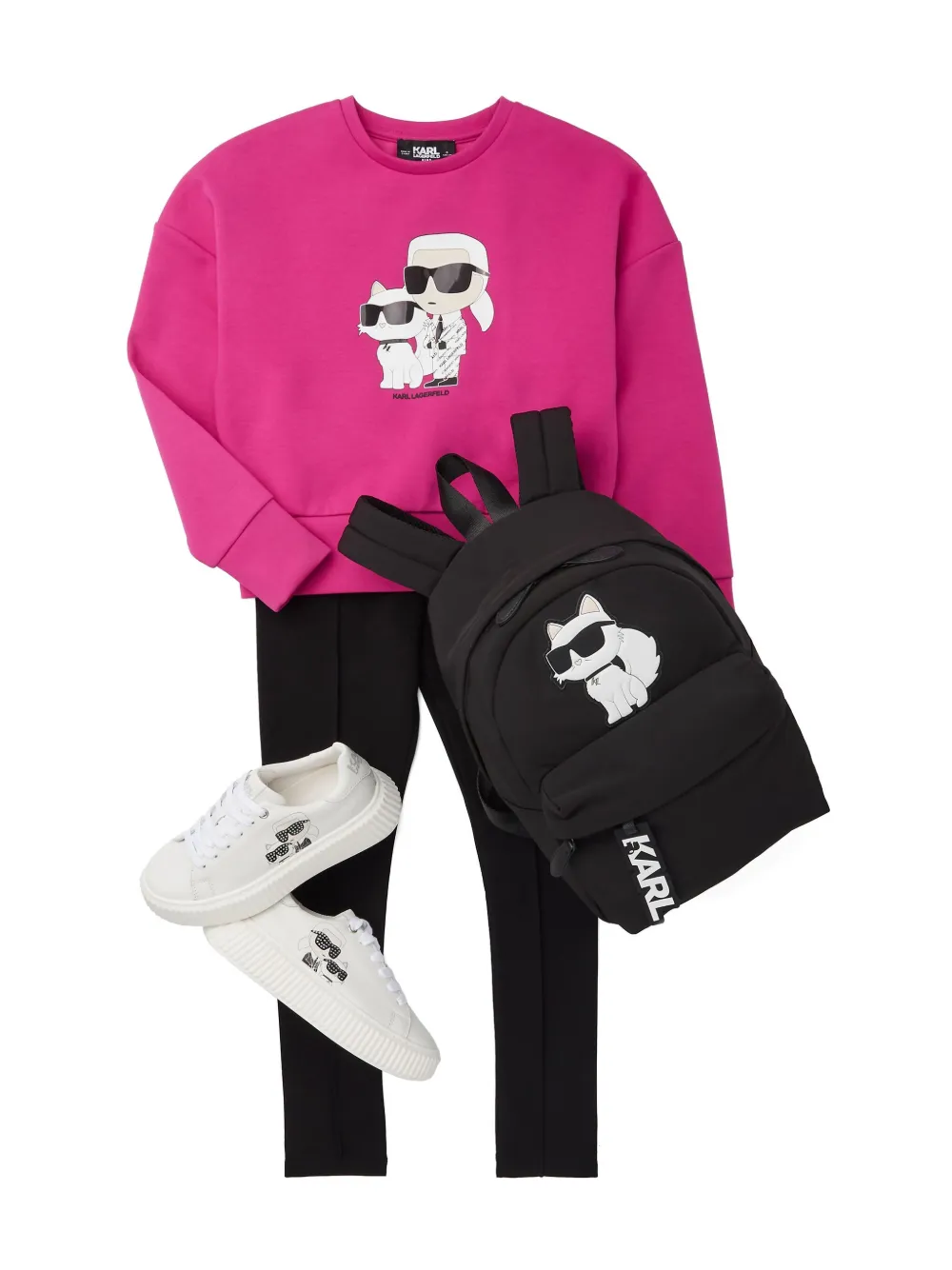 Karl Lagerfeld Kids Ikonik Karl sweater Roze