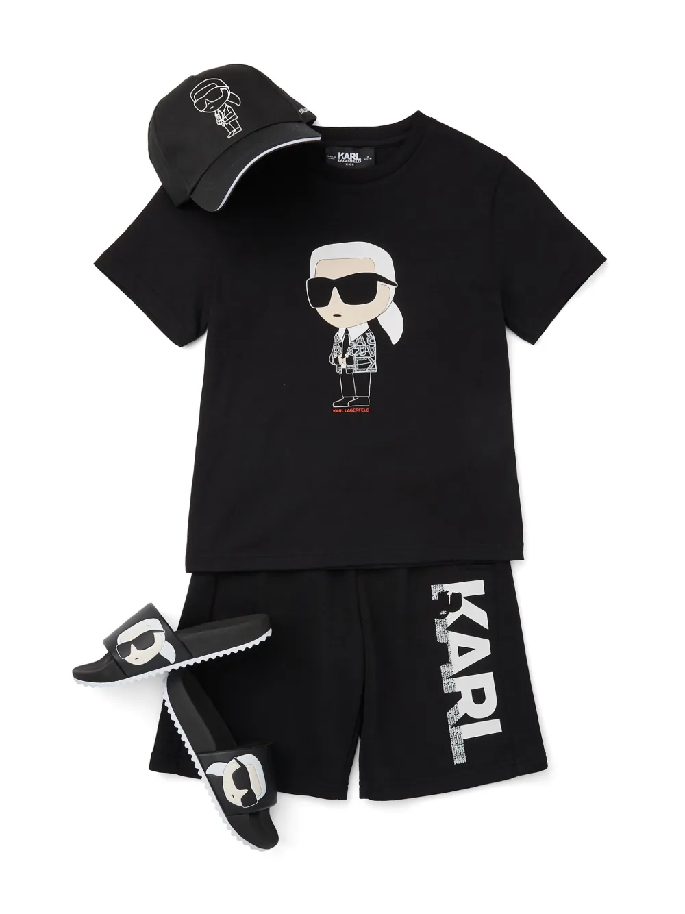 Karl Lagerfeld Kids Bermuda shorts met logo Zwart