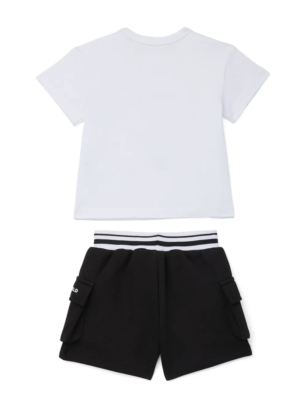 Karl Lagerfeld Kids Shorts met logoprint - Zwart
