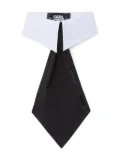 Karl Lagerfeld Kids logo-print collar and tie - Black
