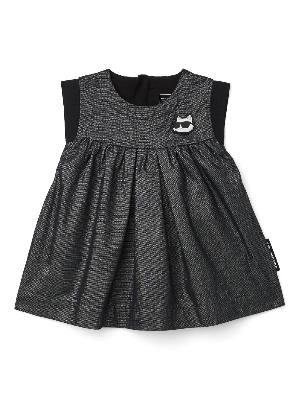 Karl Lagerfeld Kids Ikon Choupette jurk met print Zwart