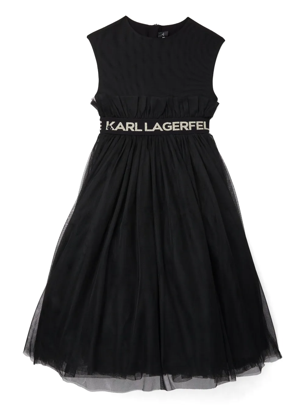 Karl Lagerfeld Kids logo-waistband dress | Black | Image 1