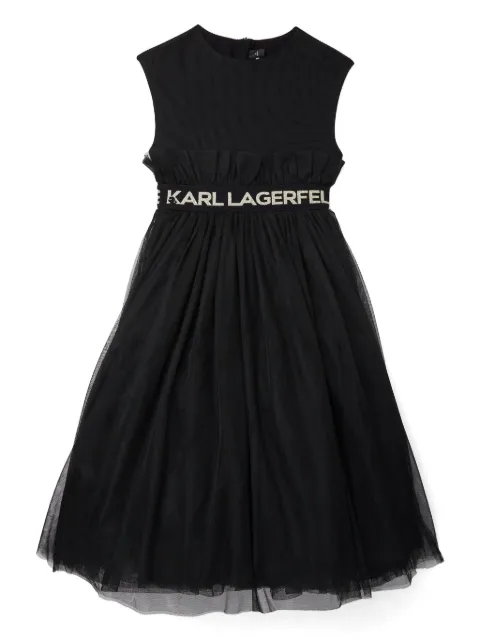 Karl Lagerfeld Kids logo-waistband dress