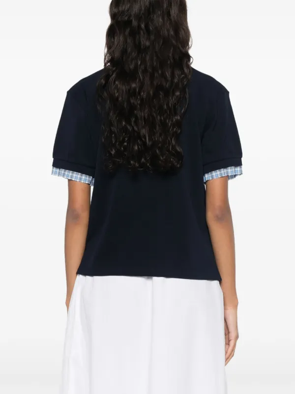 Miu Miu layered-effect Polo Shirt | Blue | FARFETCH