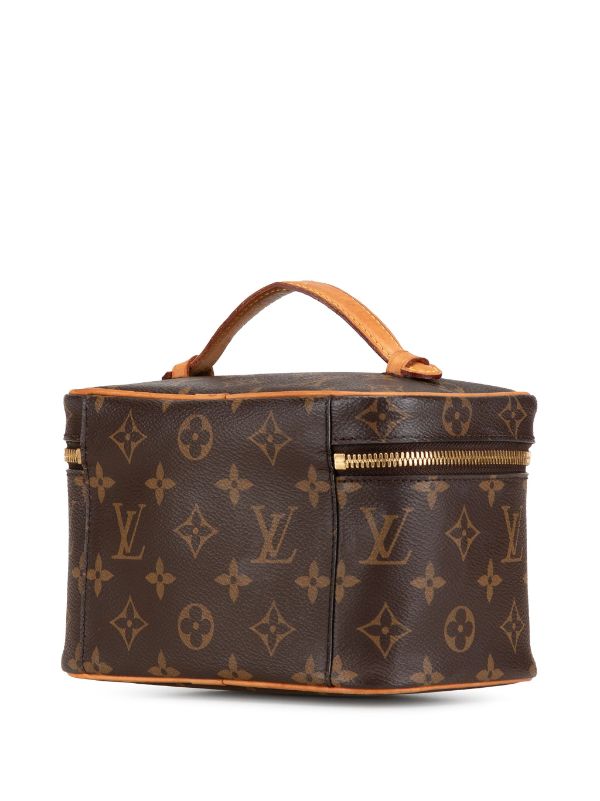 Louis Vuitton Pre-Owned 2019 モノグラム ニース ミニケース バニティバッグ | ブラウン | FARFETCH JP