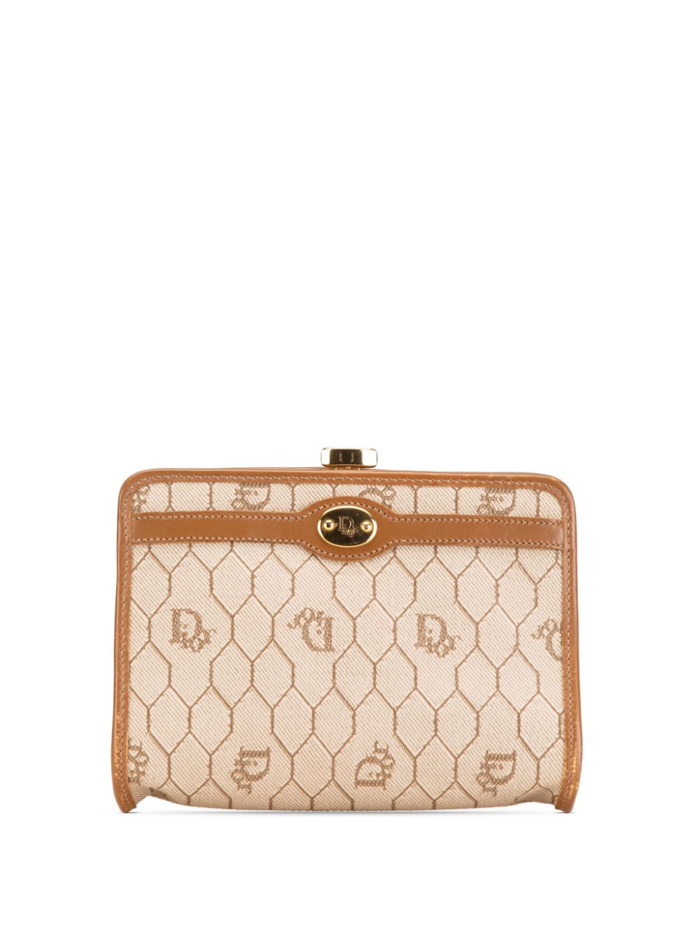 20th Century Honeycomb Coated Canvas clutch bag