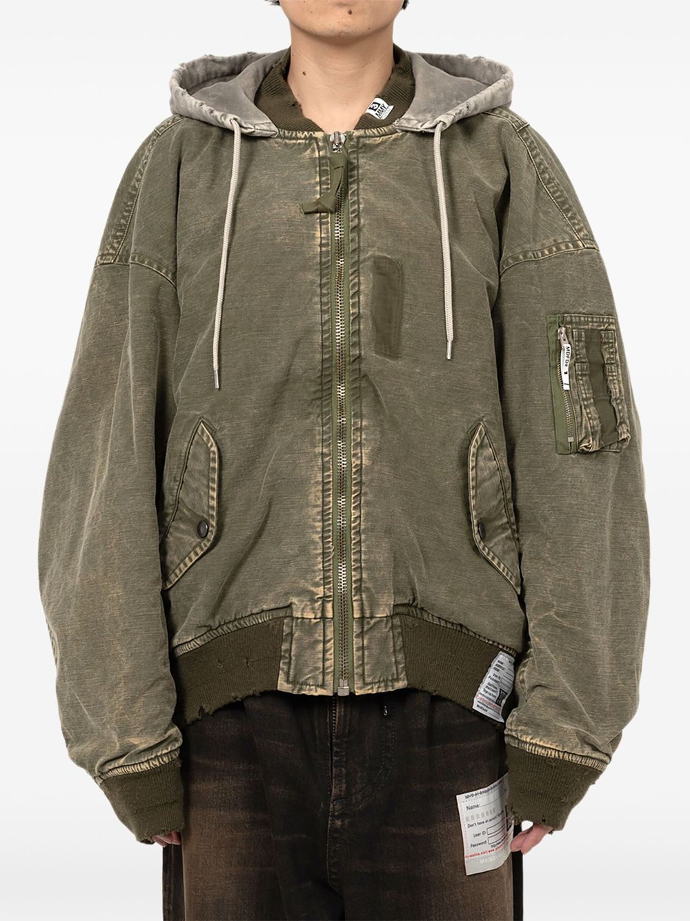 Maison MIHARA YASUHIRO double layered flight jacket - Green