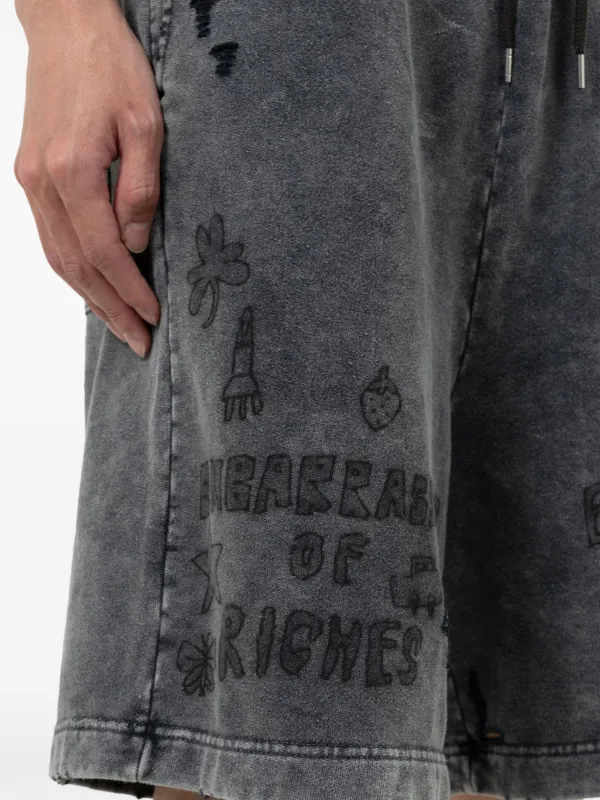 Maison MIHARA YASUHIRO bleached-effect Shorts | Black | FARFETCH