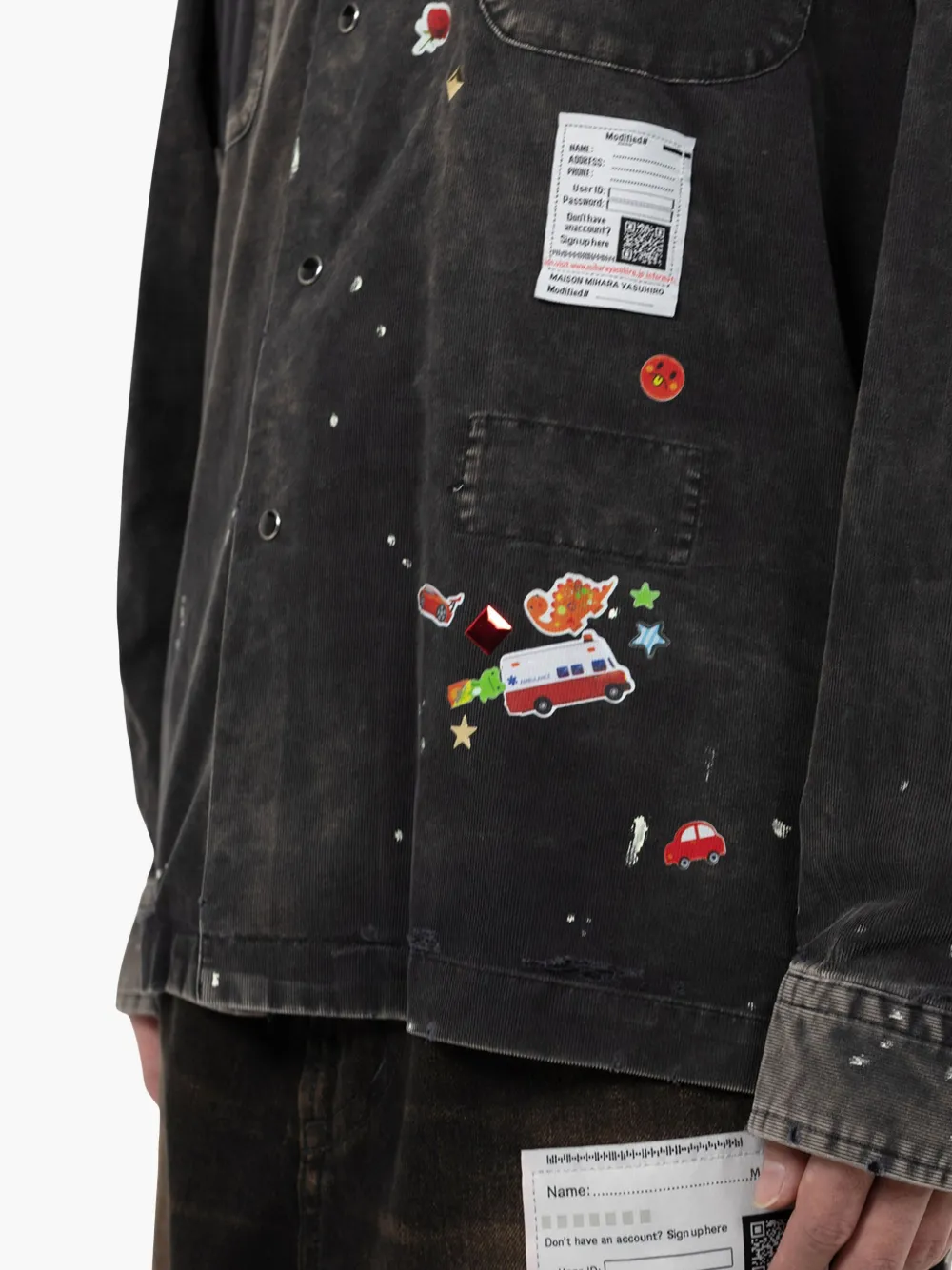 Maison MIHARA YASUHIRO Overhemd met patch Zwart